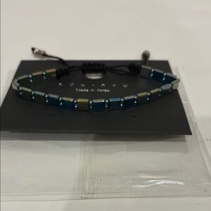 Stylish and unique, these blue and green beaded bracelets $23 new from Korean